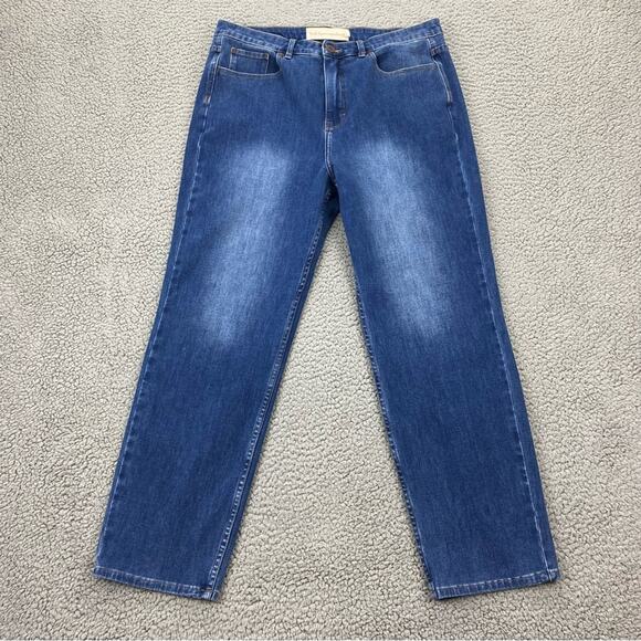 Soft Surroundings Women's Ultimate Denim Straight Leg Jeans  -  Size:  14 - Picture 1 of 15